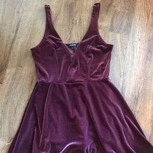 Plum colored velvet Express dress